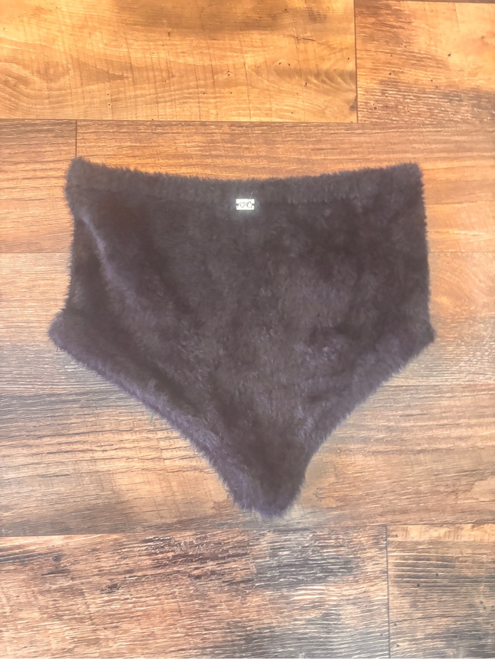 For Love & Lemons Fiona Faux Fur High Rise Shorts Black M - Picture 6 of 6